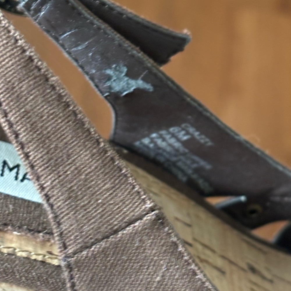 Steve Madden Brown Women's Cork Wedge Sandals size 6 - Picture 6 of 6